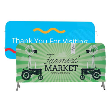 Custom Road Advertising Festival Concert Sign Knitted Fabric Polyester Wind Proof Fence Crowd Control Barriers Cover